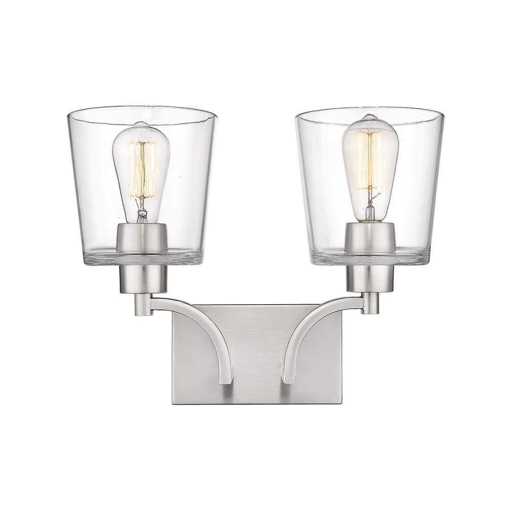 Evalon 2-Light Vanity Brushed Nickel