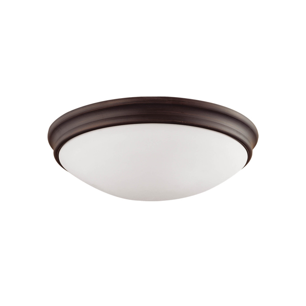 3-Light Flushmount Ceiling Light Rubbed Bronze