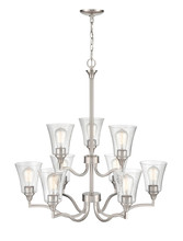 Millennium 2119-BN - Caily 9-Light Chandelier Ceiling Light Brushed Nickel