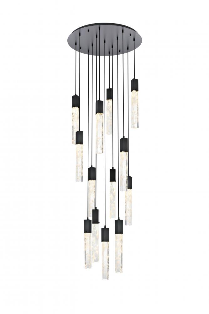 Aurora 30 inch Chandelier in Black