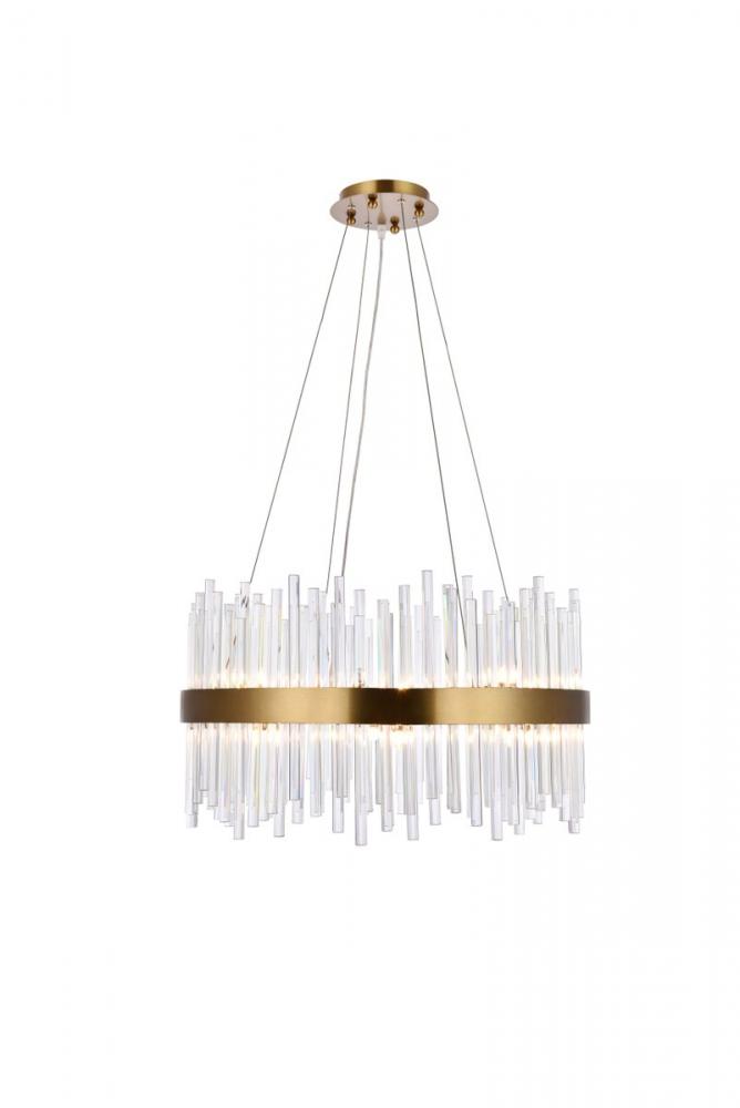 Dallas 16 Light Gold Chandelier Clear Royal Cut Crystal