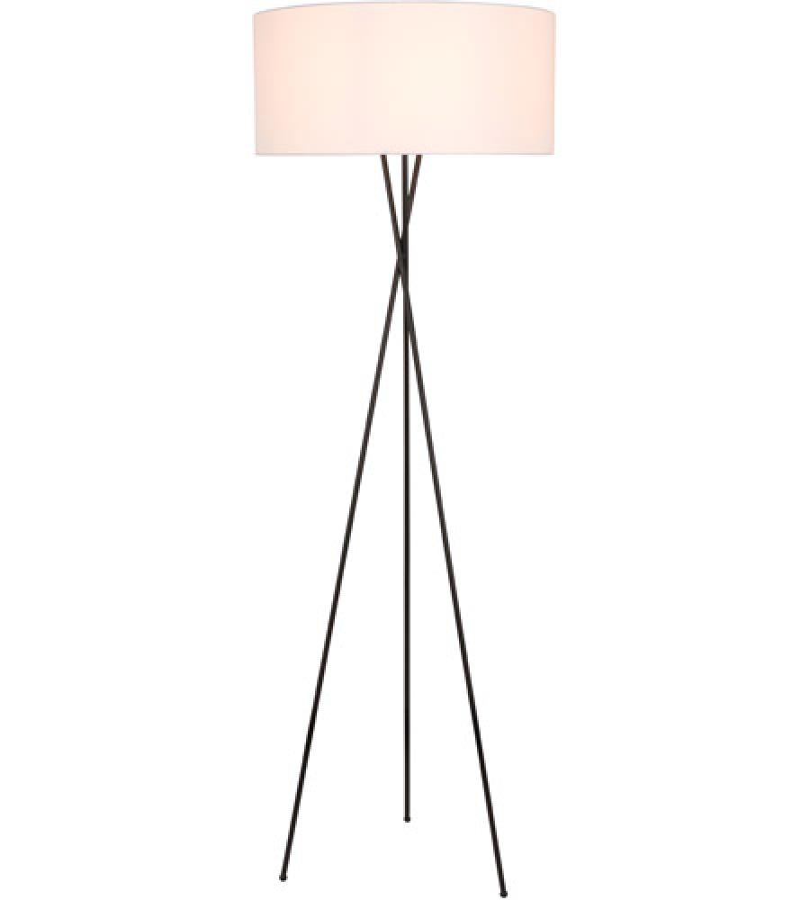 Cason 1 light Black and White shade Floor lamp