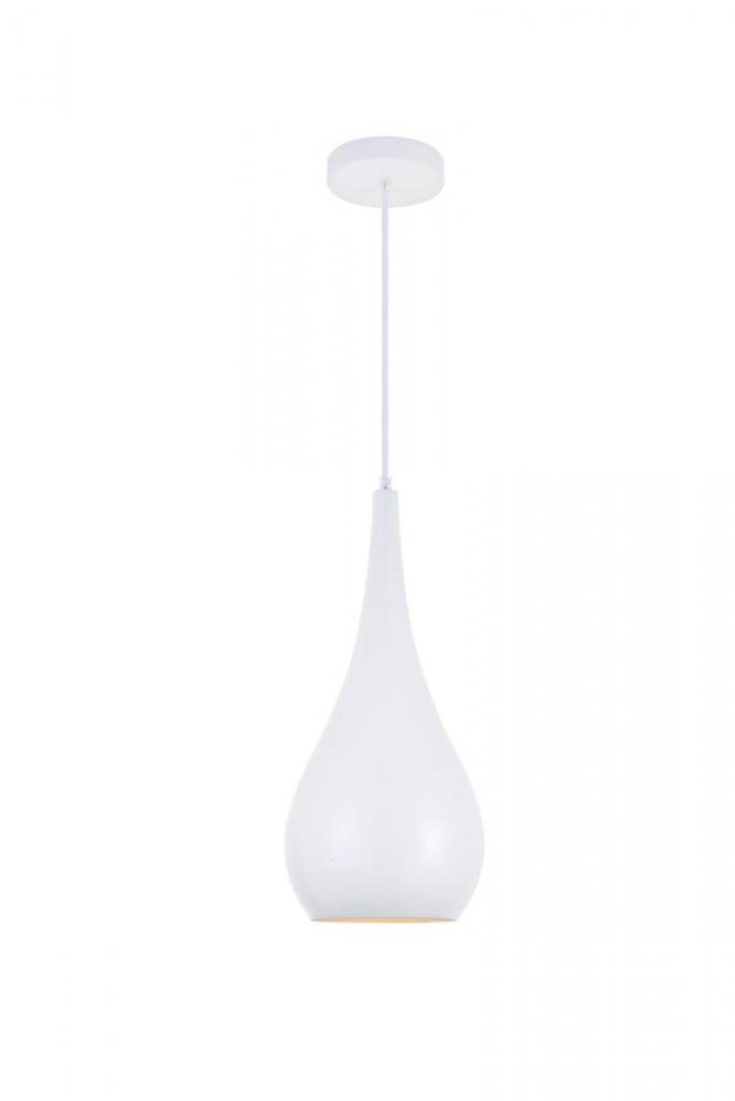 Nora 1 Light White Pendant