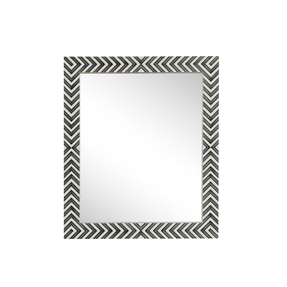 Rectangular Mirror 32x27 Inch in Chevron