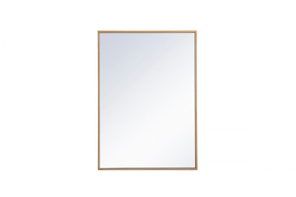 Metal mirror medicine cabinet 20 inch x 28 inch in Brass