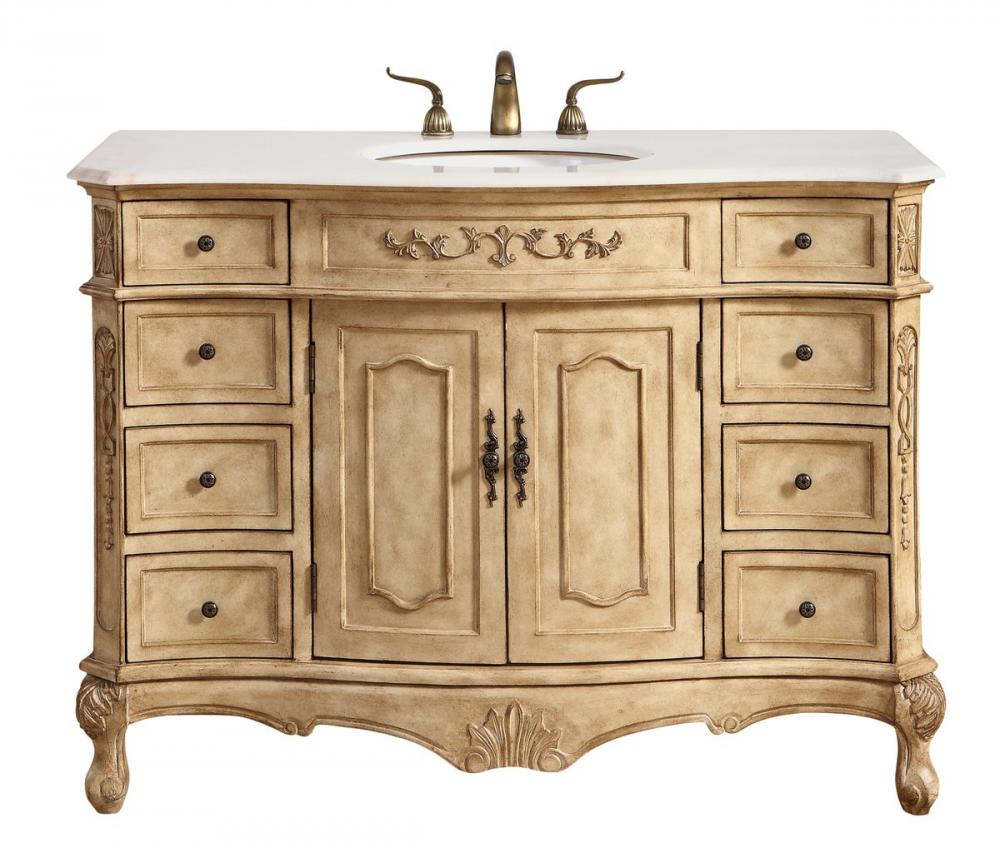 48 In. Single Bathroom Vanity Set In Antique Beige