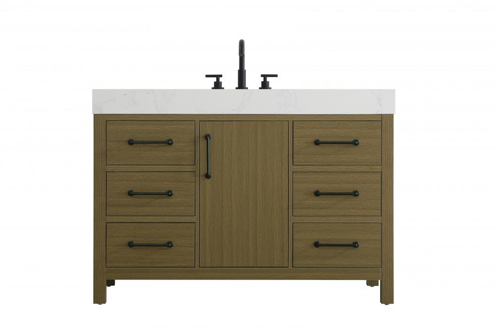 48 inch Single Bathroom Vanity In Chestnut Brown