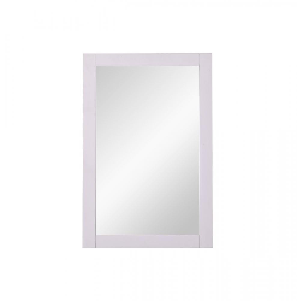 Aqua 22 In. Contemporary Mirror In White