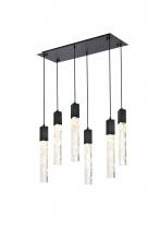 Elegant 2088D32BK - Aurora 32 inch Pendant in Black