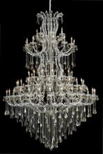 Elegant 2801G96C-GT/RC - Maria Theresa 85 Light Chrome Chandelier Golden Teak (Smoky) Royal Cut Crystal