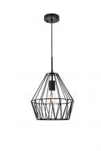 Elegant LD4008D11BK - Candor 1 Light Black Pendant