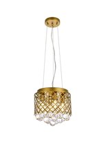 Elegant LD520D10BR - Tully 4 Lights Pendant in Brass