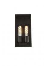 Elegant LD7055W6BK - Voir 2 Lights Wall Sconce in Black