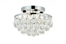 Elegant LD9800F14C(872) - Clara Collection Flush Mount D14in H7in Lt:4 Chrome Finish