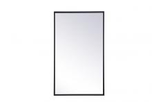 Elegant MR571728BLK - Metal mirror medicine cabinet 17 inch x 28 inch in Black