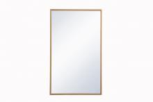 Elegant MR571728BRS - Metal mirror medicine cabinet 17 inch x 28 inch in Brass