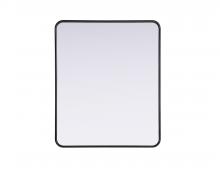 Elegant MR8A3036BLK - Contour Metal Rectangle Mirror 30x36 in Black