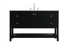 Elegant VF16454BK - 54 inch Single Bathroom Vanity in Black