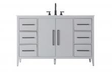 Elegant VF29354GR - 54 Inch Single Bathroom Vanity In Grey