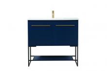 Elegant VF42536MBL - 36 Inch Single Bathroom Vanity in Blue