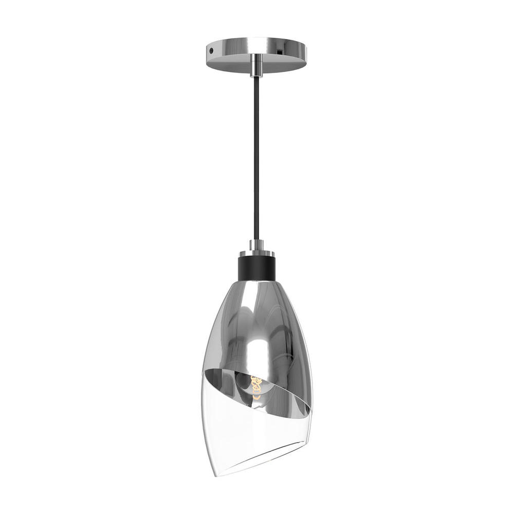 Capri 5-in Chrome/Clear Glass 1 Light Pendant