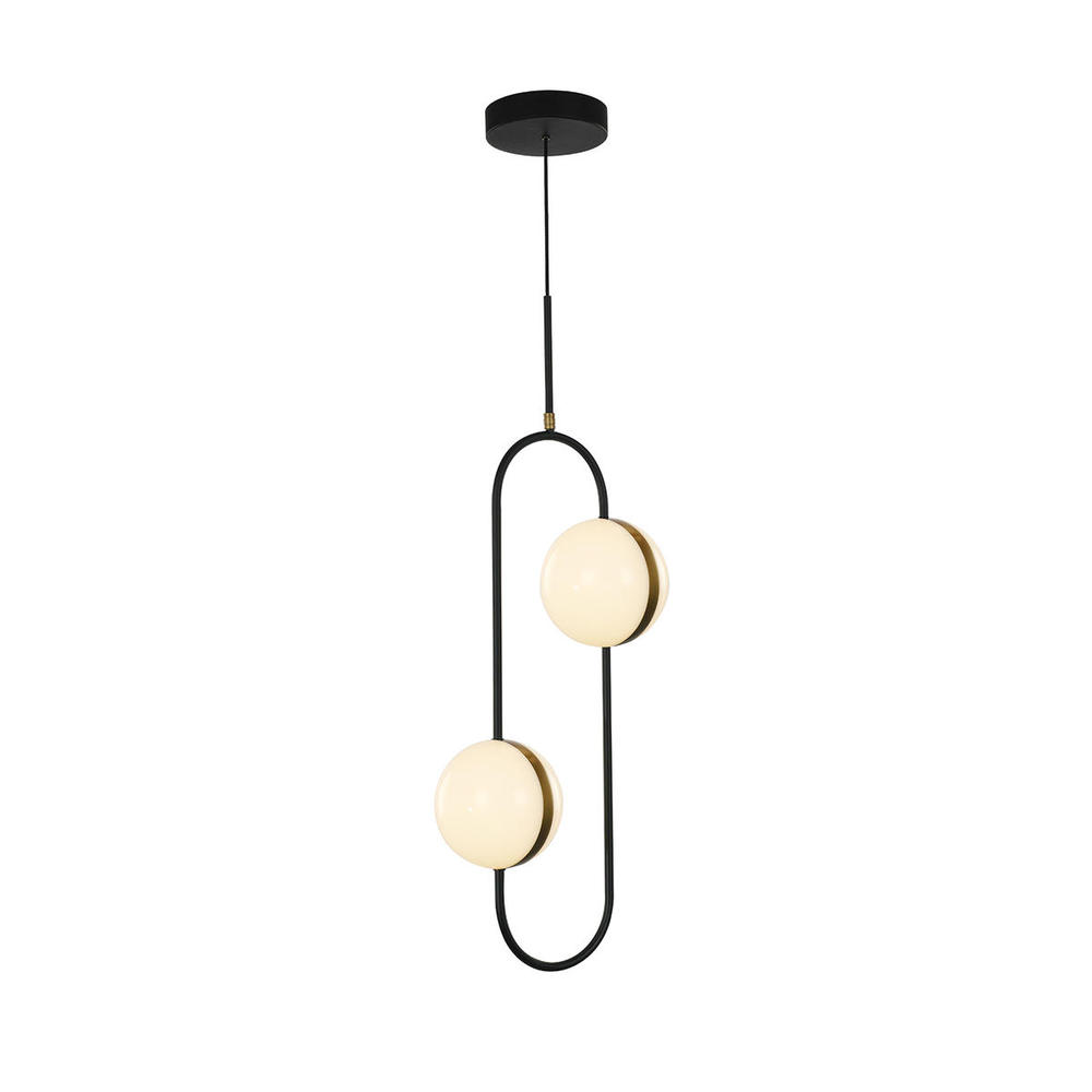 Tagliato 2 Head Matte Black/Brushed Gold LED Pendant