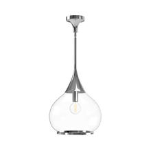 Alora Lighting PD524214CHCL - Hazel 14-in Chrome/Clear Glass 1 Light Pendant