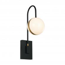 Alora Lighting WV302001MBBG-UNV - Tagliato 6-in Matte Black/Brushed Gold LED Wall/Vanity