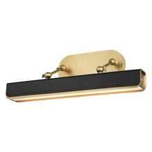 Alora Lighting PL307919VBTL - Valise Picture 20-in Vintage Brass/Tuxedo Leather LED Wall/Picture Light