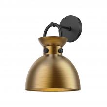 Alora Lighting WV411309MBAG - Waldo 9-in Matte Black/Aged Gold 1 Light Wall/Vanity