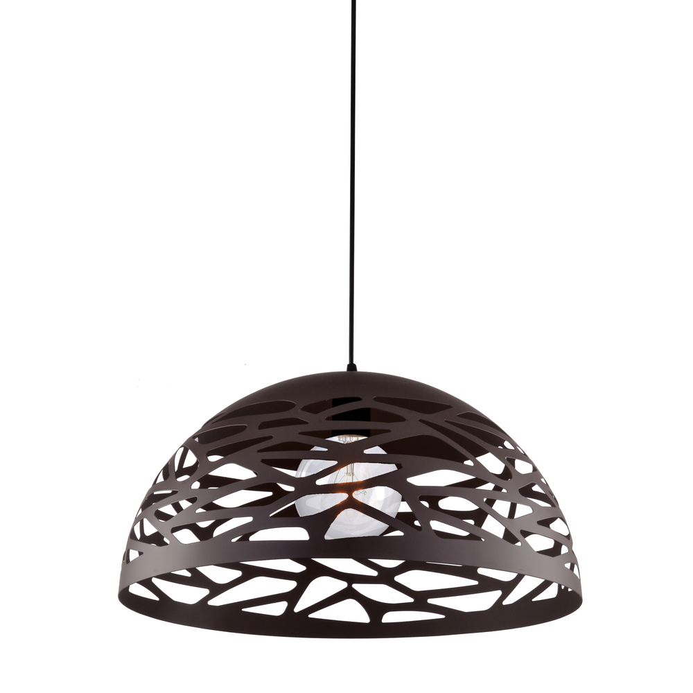 1 Light Pendant, Matte Black Finish