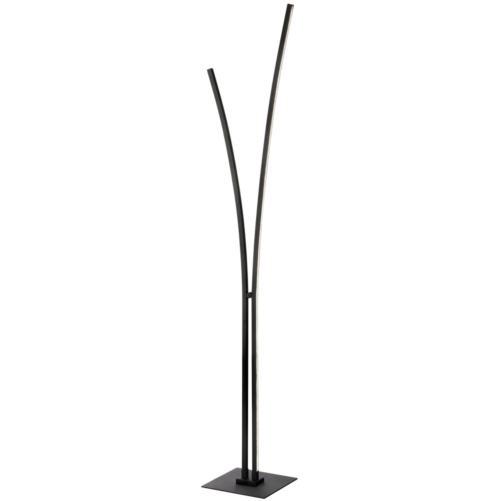 30W Floor Lamp, Matte Black w/ White Acrylic Diffuser