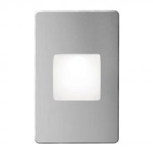 Dainolite DLEDW-245-BA - 120VAC input, L125mmxW78mmxH37mm, 2700K, 3.3W IP65, Brushed Aluminum Wall LED Light with White Lens.