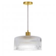 Dainolite NAD-123P-AGB-FL - 1LT Pendant, AGB w/ FL Glass