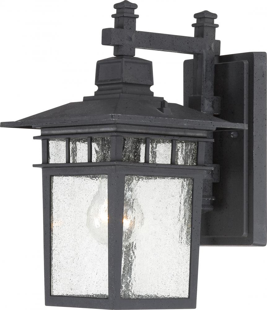 Cove Neck - 1 Light - 12" Outdoor Lantern with Clear Seed Glass; Color retail packaging