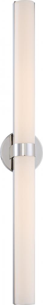 Bond - Double LED Vanity with White Acrylic Lens - Polished Nickel Finish