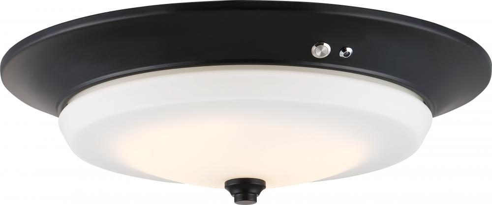 LED 20W - Flush with Frosted Glass - Aged Bronze Finish- 120-277V - 120-277V