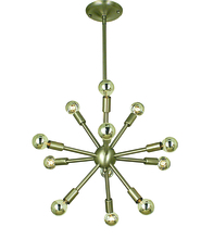 Framburg 4393 BN - 12-Light Brushed Nickel Simone Chandelier