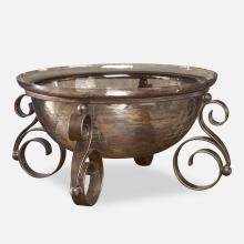  18955 - Alya Bronze Glass Bowl