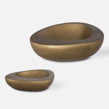  18081 - Ovate Brass Bowls, Set Of 2