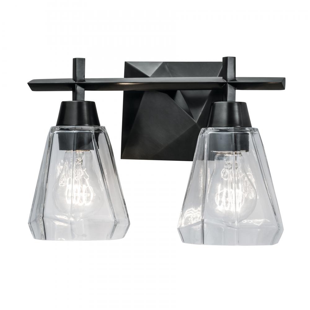 Arctic 12.4'' Wide 2-Light Vanity Light - Acid Dipped Black