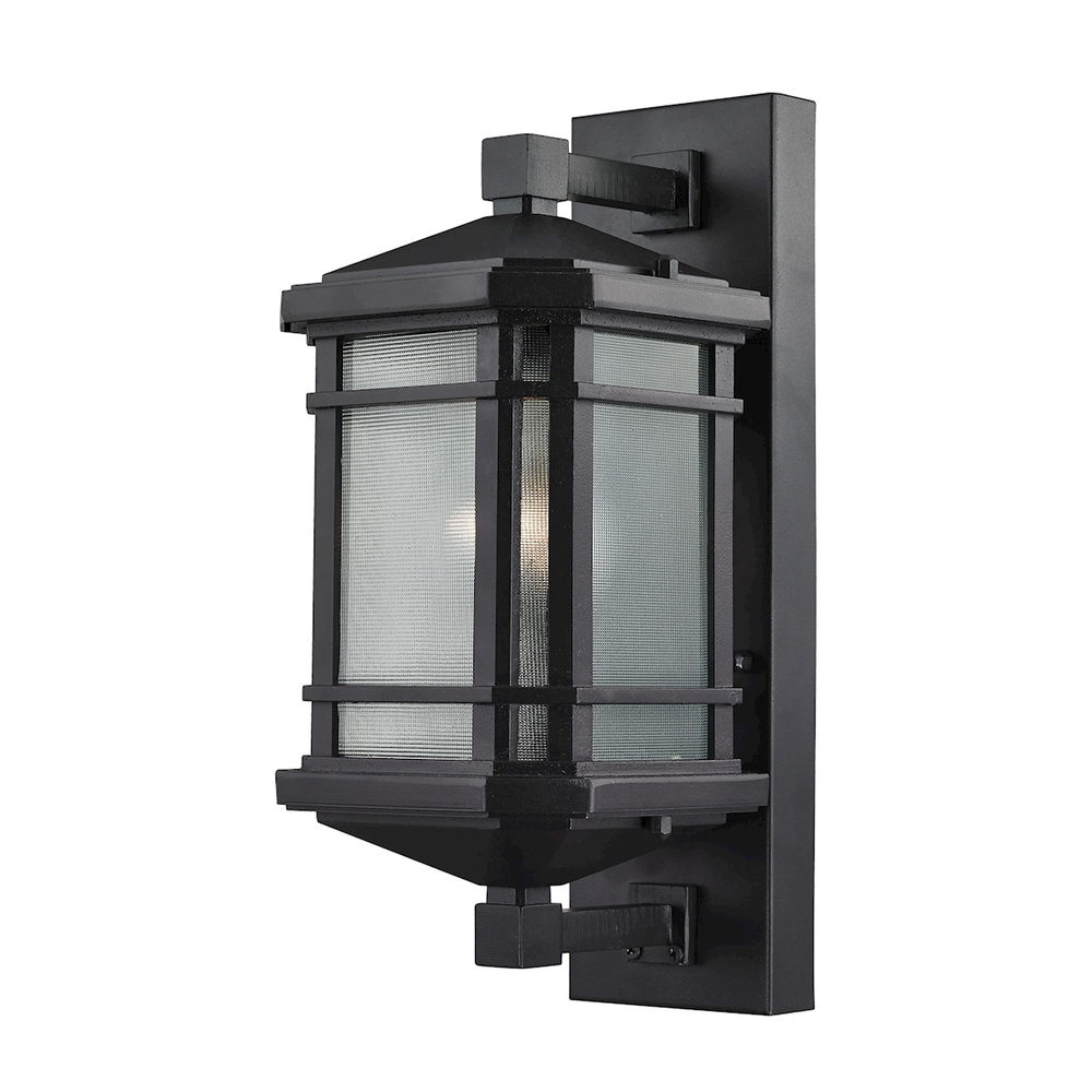 Lowell 1-Light Outdoor Wall Lamp in Matte Black