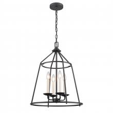 ELK Home 90250/4 - Ellisville 17.25'' Wide 4-Light Chandelier - Matte Black