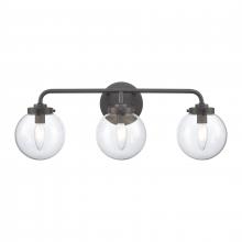 ELK Home EC89934/3 - Fairbanks 22.75'' Wide 3-Light Vanity Light - Matte Black and Clear